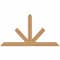 Ekena Millwork Saratoga Timber Gable Bracket, Western Red Cedar, 84"W x 45"H x 5 1/2"D x 5 1/2"F, 13/12 Pitch GBW084X45X0606SAR00SWR - alternate 1